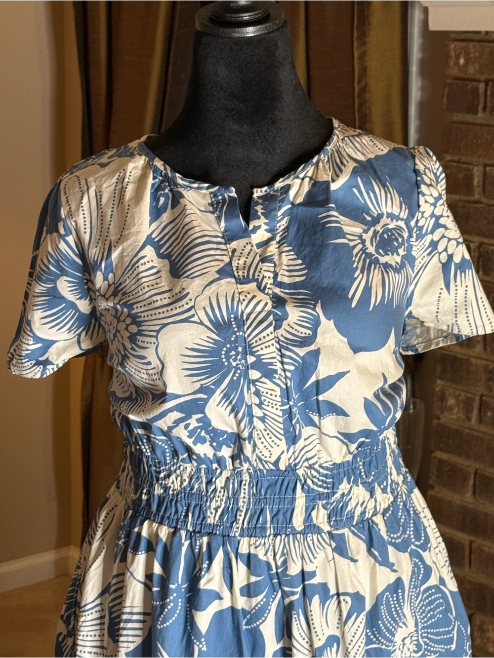 Cynthia Rowley Blue and White Floral Maxi Dress XL - Picture 2 of 6